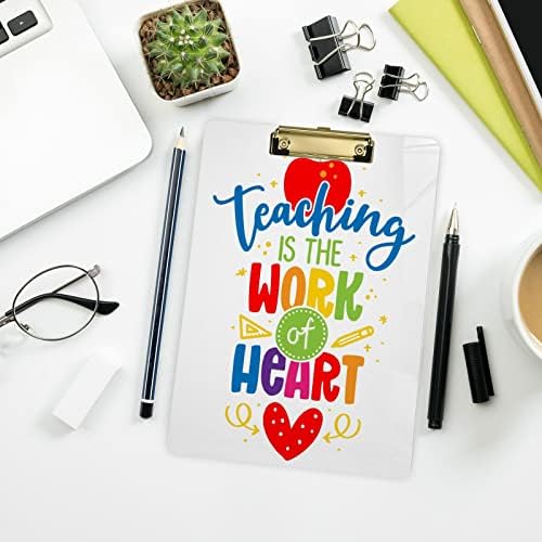 Клипборда Kigai Teacher Appreciation Clipboards Стандартен формат за писма А4 Декоративна Дъска с Низкопрофильным скоба