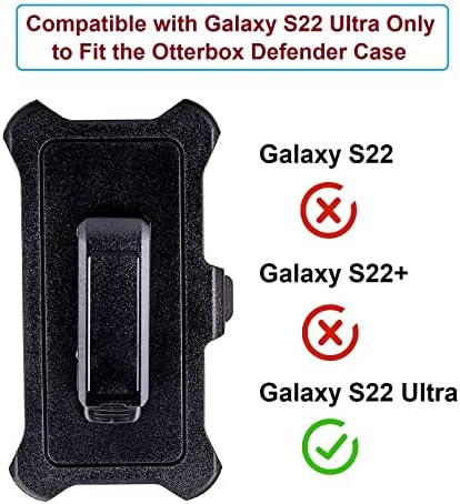2 Комплекта сменяеми щипки за колан за Samsung Galaxy S22 Ultra Otterbox Defender Case (само в скоба за колан, калъф