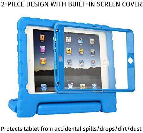 Детски калъф HDE за iPad Mini 5 и 4 с вградена защита на екрана - Противоударная поставка с дръжка и притежател на Apple