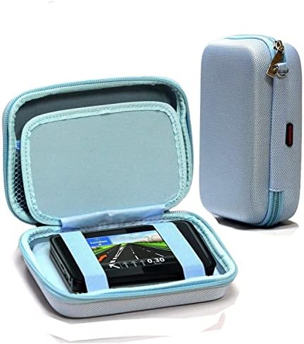 Navitech светло синьо твърд калъф за носене за GPS, съвместима с Tomtom Car GPS GO 520-5