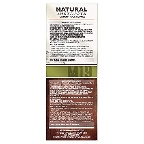 Clairol Natural Instincts Полупостоянная боя за коса за мъже, Светло кестен цвят на косата M9, Опаковка по 1