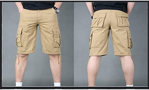 Maiyifu-GJ Мъжки Леки къси Панталони с много Джобове Свободно, Намаляване, Ежедневни Памучни Шорти-Карго, Улични Тактически
