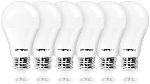 Led лампи BEETRO Lighting A19, цокъл E26, което е равно на 70 W, 900 Лумена, мек Бял 3000 За Опаковка от 6 бр.