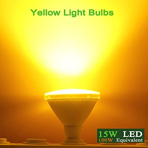 ЗЕЛЕНО-Жълта Led лампа, 2 опаковки Par38 15 W (еквивалент на 100 Вата) 1300лм, E26 Средната Базова Прожекторная Лампа