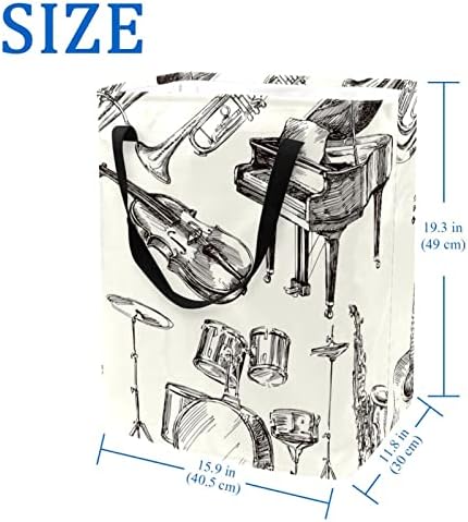 Кошница за дрехи Kapotofu с дръжка, Музикални Инструменти, Сгъваема Голяма Памучен Кошница за съхранение на Дрехи