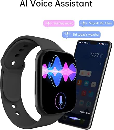 Смарт часовници за Samsung iPhone за жени и мъже (приемане/набиране на номера), гласов интерфейс AI, фитнес тракер, 2,0