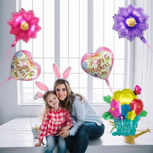 Балони за Деня на Майката, Балони С Деня на майката, Балони във формата на Сърца за Деня на Майката, Балони с Цветя За