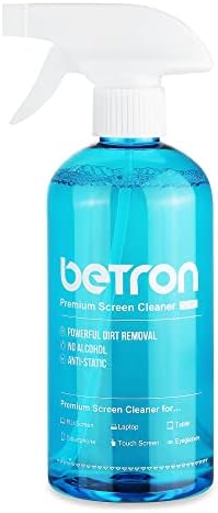 Препарат за почистване на екрана на телевизора Betron, включително Дрехи от Микрофибър и Четка за почистване на прах,