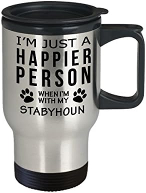 Кафеена Чаша За Любителите на кучета В Пътуване - Щастлив Човек От Стабихуном - Подаръци За спасението на Собствениците