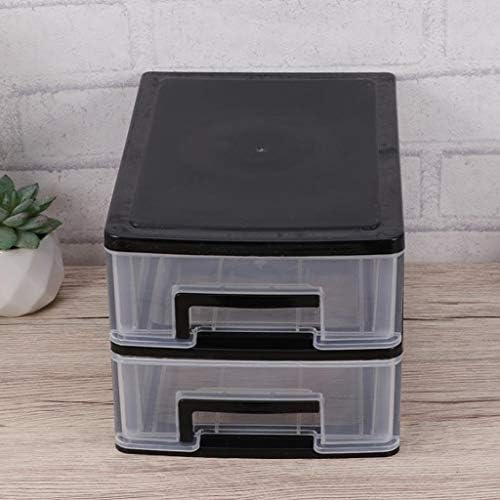 2 слой прозрачна кутия за съхранение на настолен тип, мини-органайзер за козметика, държач за дреболии, кутия за съхранение на домашния офис
