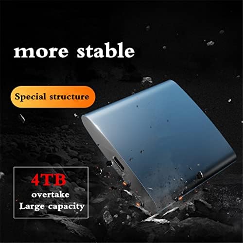 TJLSS Typc-C Преносим твърд диск SSD Pattern 4 TB И 2 TB Външен твърд диск 1 TB 500 GB Мобилен твърд диск, USB 3.1 Външен твърд диск (Цвят: черен, размер: 4 TB)