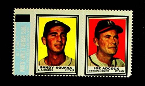 1962 Топпс Санди Куфакс/Джо Эдкок (Бейзболна картичка) VG/EX