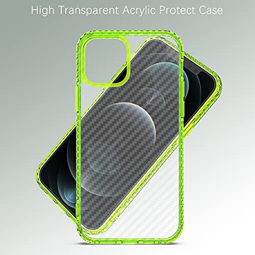 Калъф DOOGE разработена за iPhone 12 Pro Max, [Защита от пръстови отпечатъци] [Нескользящий] модел от въглеродни влакна,