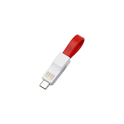 Кабел Lightning Ключодържател Зарядно за iPhone, Android 3в1 Магнитен Ключодържател-USB Кабел за Кратък USB c USB Кабел