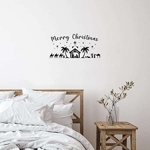 Винилови Стикери с Цитати на Стената, весела Коледа, Вдъхновяващи Стикери за Стена, Начало Декор, Коледен Малкия Исус,