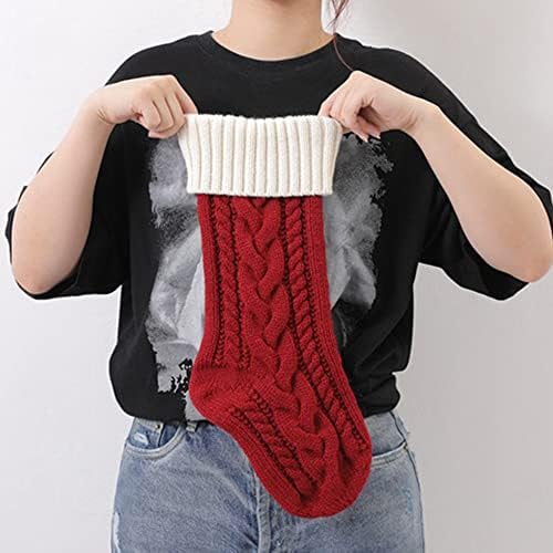 Коледни чорапи Nanou 18, crochet Коледни чорапи, Бижута за семейни празници, Дълги чорапи подарък за семейството, приятелите