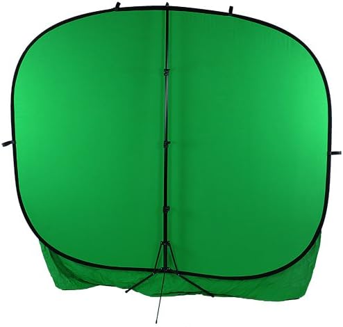 Сгъваем Портативен Комплект Декори Fotodiox със стойка 2,1 м, Муслиновый Хром Зелен Фон с размер инча 8x14