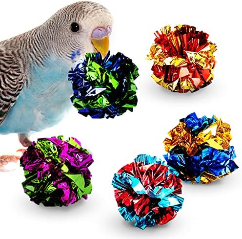 Meric 10 x топки за шуршания от mylar Parrot, 2-инчови цветни топки, ще придадат на вашия пръстите на краката неустоим