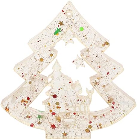 Пълнители за Отглеждане Beavorty Мини-Стъклена Коледна Елха: Настолен Дисплей, Кристални Фигурки на Коледна Елха, Стъклени
