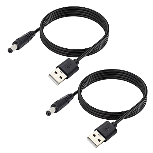 Захранващ кабел RIIEYOCA 5 dc конектор USB 2.0 към конектора за постоянен ток 5.5 mm x 2,1 мм жак захранване за рутер,
