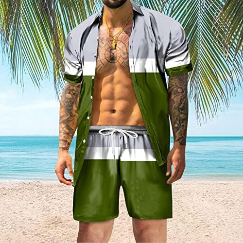 Мъжки Спортни Комплекти от 2 теми, Мъжка Лятна Мода За Почивка на Хавай, на Почивки, Дигитална 3D Печат, Кратки