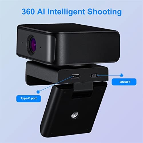 WGHJK 360 ° Автоматична Уеб-камера 1080P Full HD Уеб-Камера с Микрофон USB Камера Автоматично Разпознаване за PC Компютърна