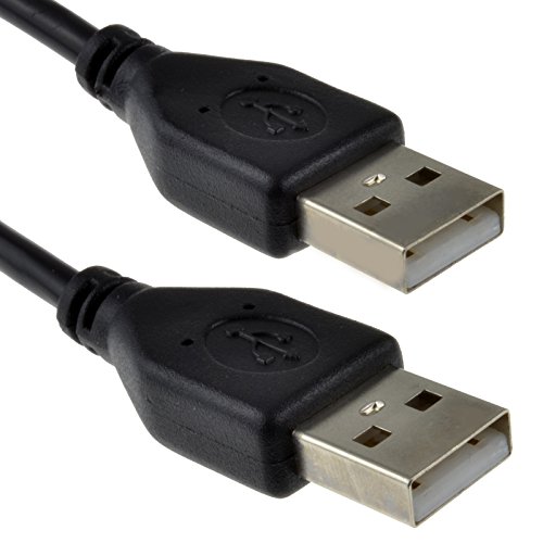 plug USB 2.0 24AWG A до A (мъж към мъж) Високоскоростен черен кабел с дължина 2 м (~ 6 фута)
