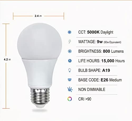 Led лампа дневна светлина EcoSmart капацитет от 60 Вата, което се равнява на 8,5 Вата, в опаковка от 8 броя, енергийно