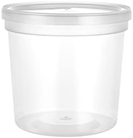 Никол Home Collection Прозрачни кръгли контейнери за микровълнова с капак - 24 грама, 5 бр, 24 грама