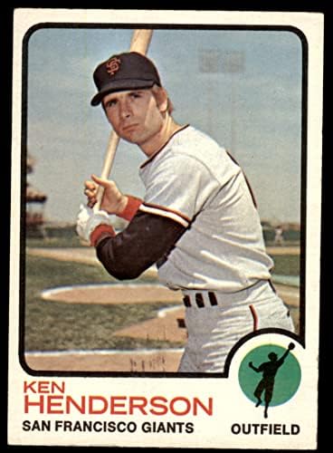 1973 Topps 101 Кен Хендерсън Сан Франциско Джайентс (бейзболна картичка) EX/MT Джайънтс
