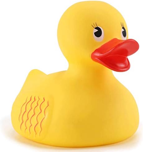 Liberty Внася 10 Гигантска Класическа Играчка за Къпане в Жълта Гумена Вътъка, Плаващ лихвен Играчка за баня в басейна