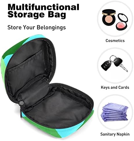 Чанта за съхранение на Хигиенни Кърпички ORYUEKAN, Преносими Многократна употреба Менструални Тампони джоб, Чанта за Съхранение на Тампони за Жени и Момичета, Cartoony Пей