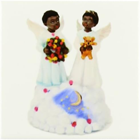 Поставка за керамични плочки 3dRose LLC Афроамериканские ангели, Комплект от 8