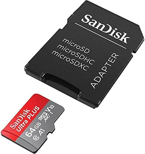 Карта памет Sandisk Ultra Plus 64GB microSDXC UHS-I с адаптер 130 Mbps Class 10 U1 A1