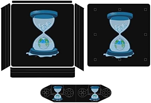 Забавни Пясъчен часовник с изображение на Тающих на Ледниците на Земята, Скъпа Стикер, Защитен Тънък Калъф за PS-4 Slim/PS-4