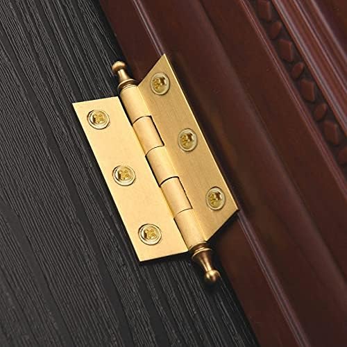 XDCHLK 5 Бр Мат Месинг Декоративни Панти за вратите на гардероба Злато (Размер: 62 мм)