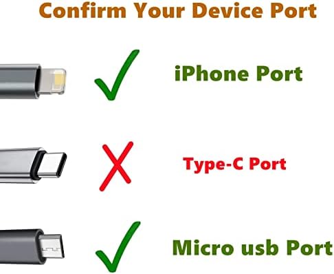 Вентилатор за мобилен телефон TRIIFON Mini 2-в-1 за мобилни телефони iPhone и Micro USB порт на Android (4 опаковки)