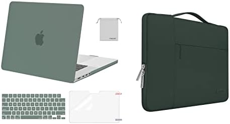 MOSISO е Съвместим с 16-инчов корпус MacBook Pro 2021 2022 година на издаване A2485 M1, Многофункционален чанта-вложка, Пластмасов твърд корпус, капак на клавиатурата, защитно фолио