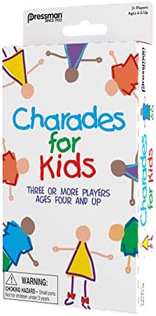 Pressman Charades for Kids обвързани - Семейна игра, която не изисква четене, Многоцветен, 5