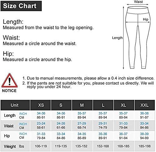 Дамски панталони за йога с висока талия Ronanemon, Гамаши, с джоб, 4-лентови еластични спортни панталони с контрол на