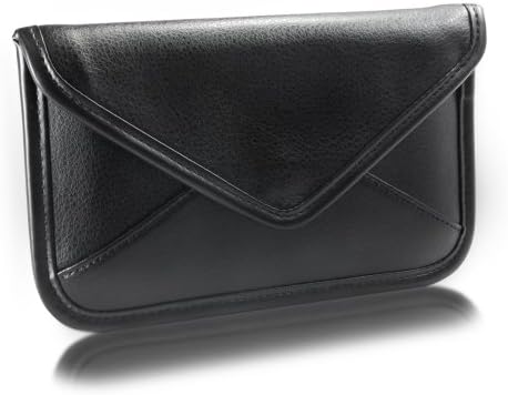 Калъф BoxWave, който е Съвместим с NUU Mobile G3 (Case by BoxWave) - Луксозни Кожена чанта-месинджър, дизайн своята практика-плик от изкуствена кожа за NUU Mobile G3 - Черно jet black