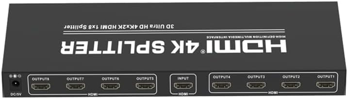 HDMI 1X8 Сплитер 1 в 8 Изхода Сплитер HDMI Аудио и Видео Разпределителните скоростна Подкрепа с висока резолюция до 4
