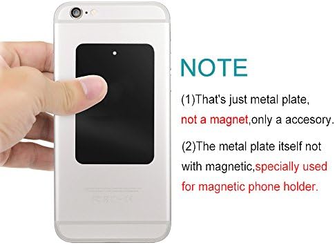 Лепило Yianerm 3M 8 опаковки Тънки Метални пластини за Магнитни автомобил на притежателя на телефона (4 кръгли и 4 правоъгълни)