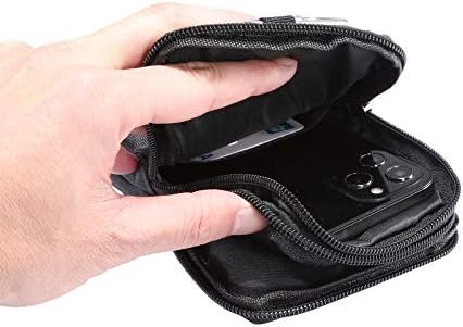 Оксфорд Двойна чанта за мобилен телефон с цип, за Носене-Кобур с клипс/Линия, Колан Портфейл, Чанта за Motorola Moto