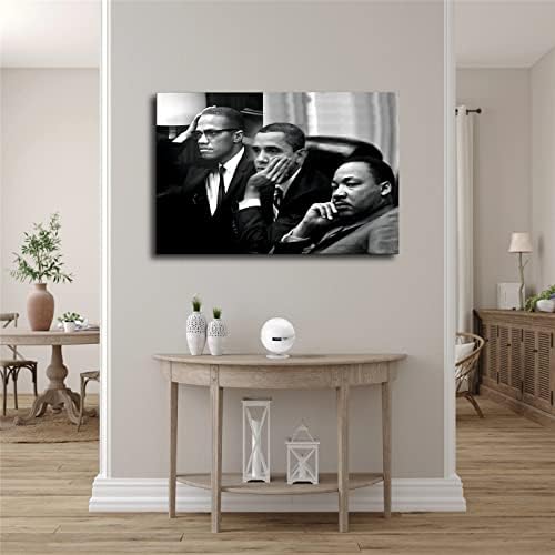 Барак Обама, Мартин Лутър Кинг-младши и Малкълм Х, Плакат на платно и Естетика, Стенни Художествена Картина, Принт, Плакати