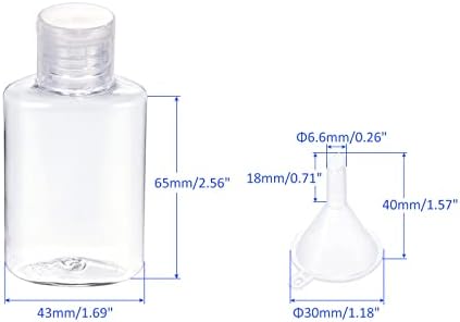 M METERXITY 4 Опаковки Пластмасови Празни бутилки за изстискване - Прозрачни Пътни бутилки за шампоан с бункер за бизнес