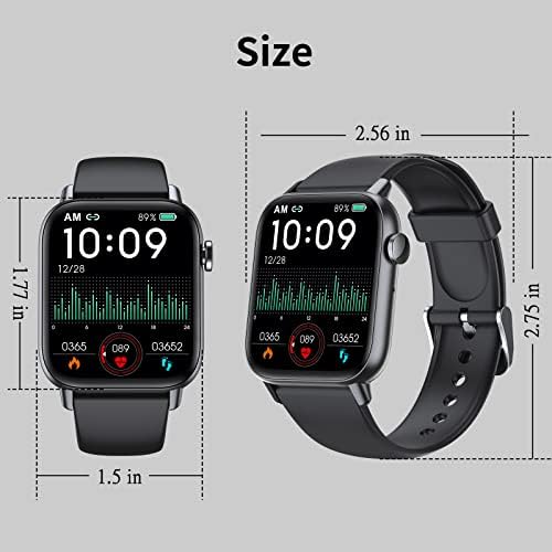 Onlyliua Smart-часовници, с пълноцветен сензорен екран 1,72 инча, декларация за съобщения, Мониторинг на сърдечната честота,