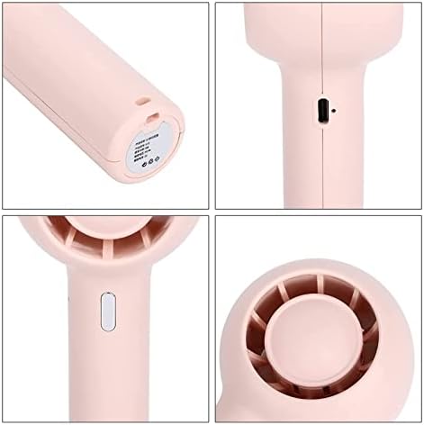 Мини преносим вентилатор HEYCCO USB интерфейс Акумулаторна батерия Малък преносим вентилатор 3 режима на охлаждане за лятото Розово (цвят: черен)