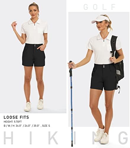 Дамски туристически Панталони за голф MoFiz, бързо съхнещи Леки Спортни Ежедневни Летни къси Панталони-с Карго Джобове,