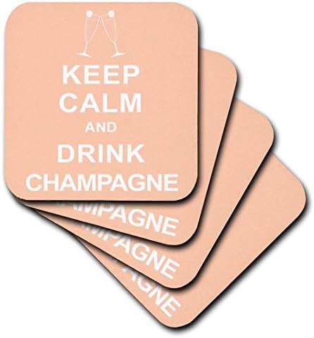 3. Запазете спокойствие и пият шампанско. - Меки подложки, комплект от 4 броя (CST_193603_1)